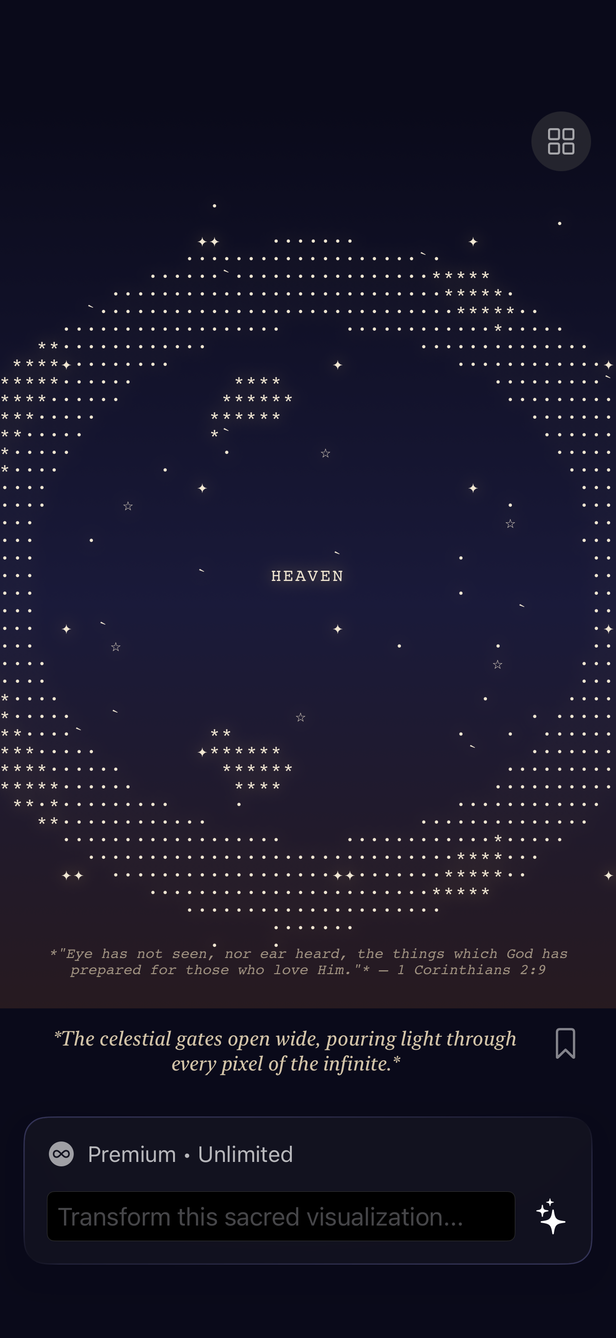 Heaven cloud visualization